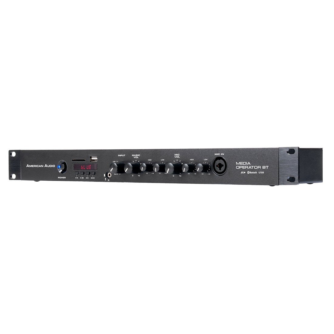 American Audio Media Operator BT Rack Media Player with Bluetooth – angled right view