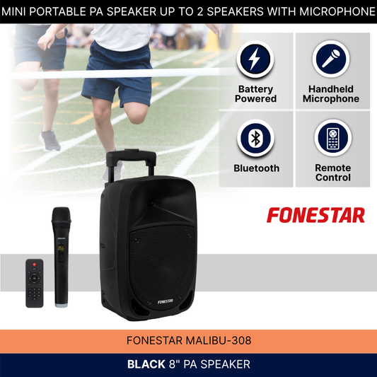 Mini Portable PA Speaker Up To 2 Speakers With Microphone