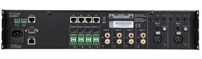 AUDAC MTX48 4-Zone audio matrix – rear panel