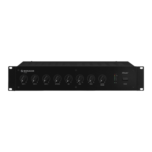 Monacor PA-900DT 120W mono DANTE mixer amplifier
