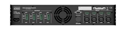 AUDAC PMQ240 WaveDynamics 100V 4-channel power amplifier 4 x 240W – rear panel