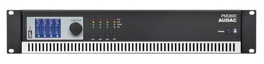 AUDAC PMQ600 WaveDynamics 100V 4-channel power amplifier 4 x 600W – front view