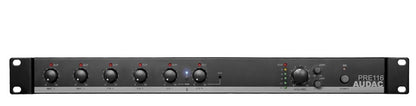 AUDAC PRE116 6-Channel stereo preamplifier with integrated Bluetooth receiver – front view