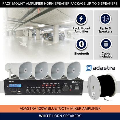 Outdoor Space Public Address/ Announcement Bluetooth System Up To 6 Speakers
