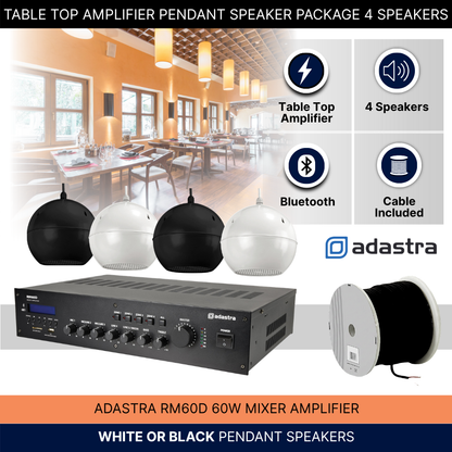 Restaurant Background Music Bluetooth System 4 Speakers