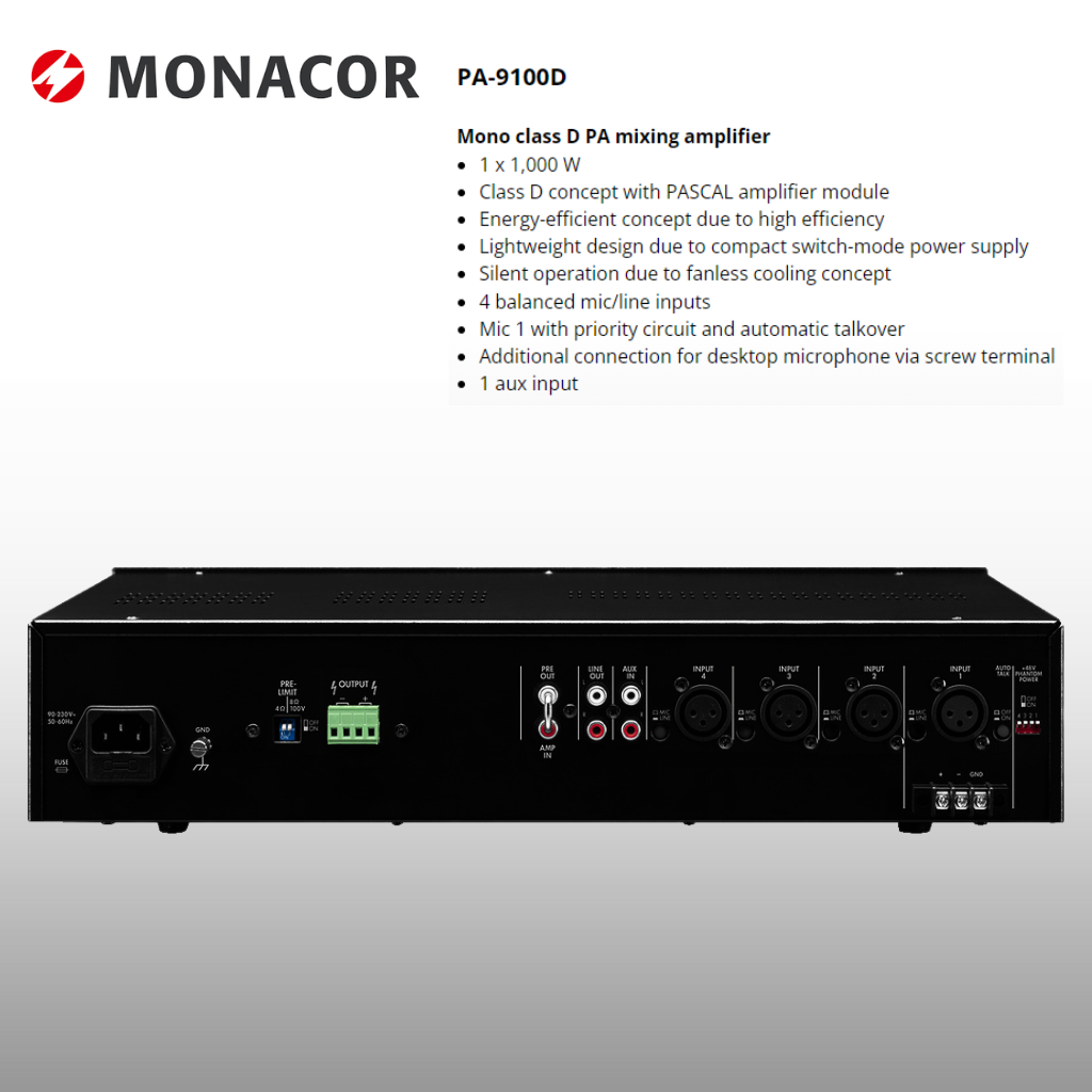 Rack Mount Amplifier Standard Column Speaker Package Up To 20 Speakers Background Music System
