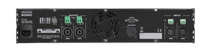 AUDAC SMA500 WaveDynamics 2-channel power amplifier 2 x 500W 4Ω – rear panel