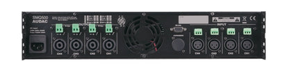 AUDAC SMQ500 WaveDynamics 4-channel power amplifier 4 x 500W 4Ω – rear panel