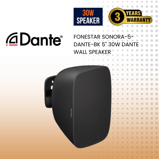 Fonestar SONORA-5-DANTE-BK 5" 30W DANTE wall speaker