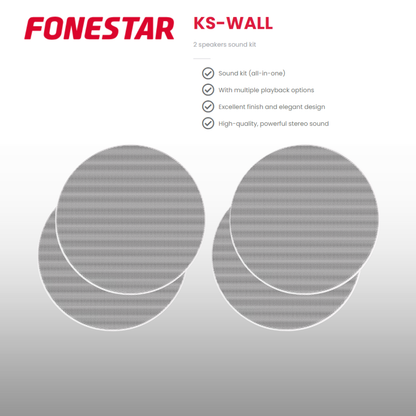 Ceiling Speaker Sound Kit With Bluetooth Wall Panel 4 Speakers Background Music System
