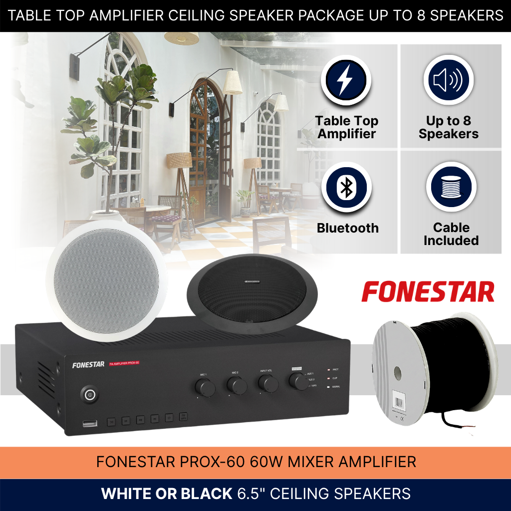 Coffee Shop & Cafe Background Music Bluetooth System Up To 8 Speakers