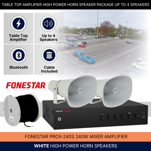 Table Top Amplifier High Power Horn Speaker Package Up To 4 Speakers