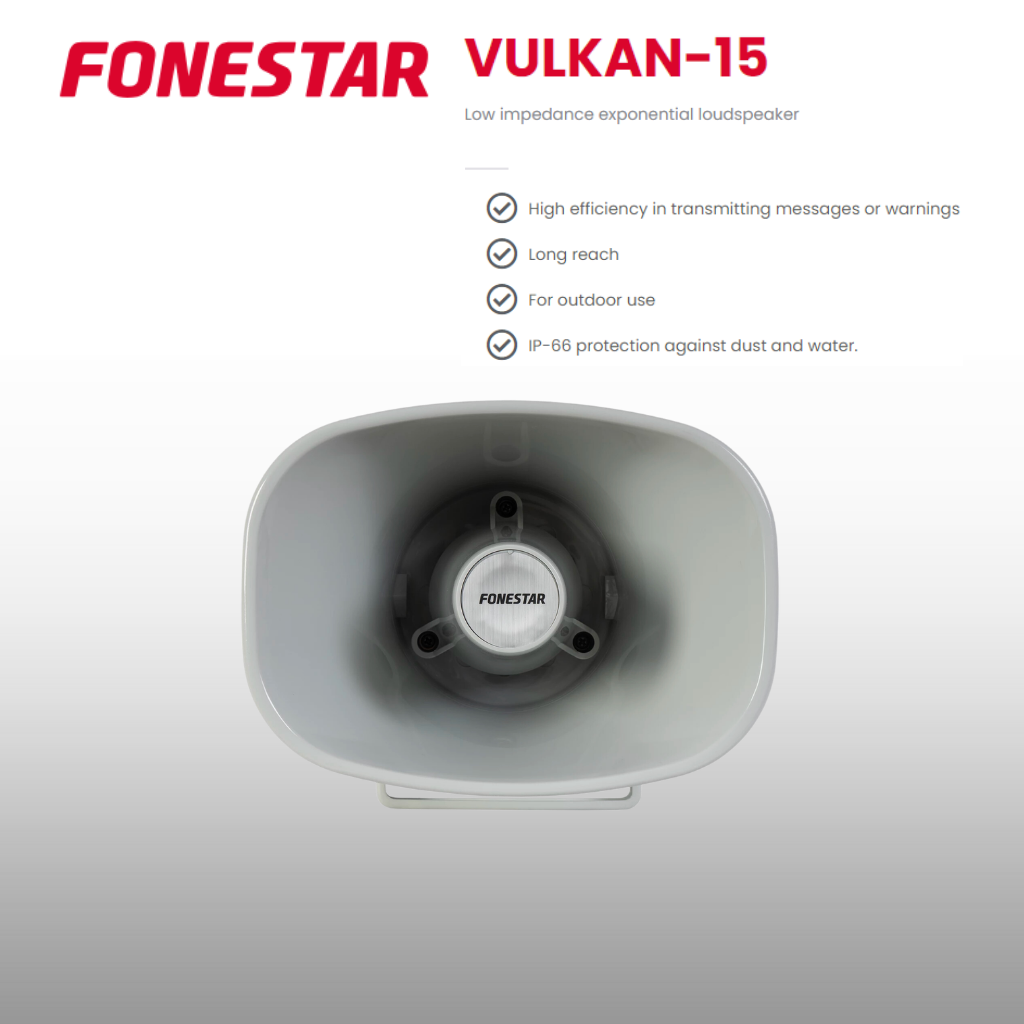 Vehicle PA System With Suction Mount Horn Speaker Package 2 Speakers