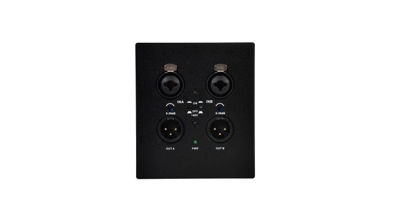 Fonestar W-DANTE-22X wall-mounted Dante adapter with 2 inputs and 2 outputs – product photo