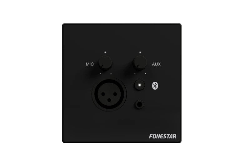 Fonestar WALLMIX Bluetooth wall-mounted audio mixer in black – product photo