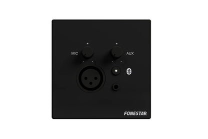 Fonestar WALLMIX Bluetooth wall-mounted audio mixer in black – product photo