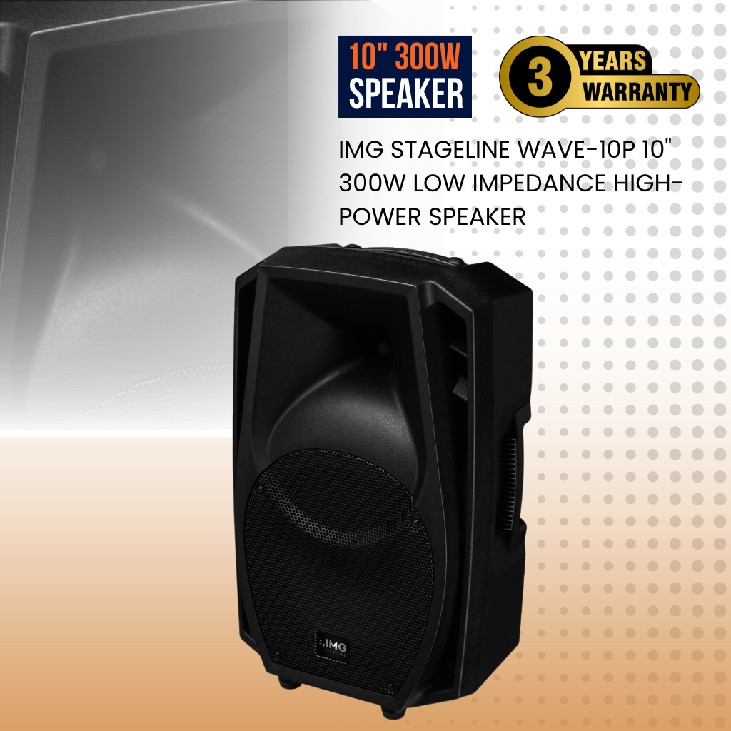 IMG Stageline WAVE-10P 10" 300W low impedance high-power speaker