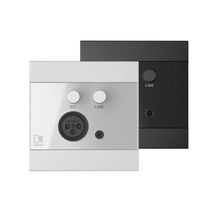 AUDAC WP210 Mic/Line wall panel for MTX matrix – black and white versions