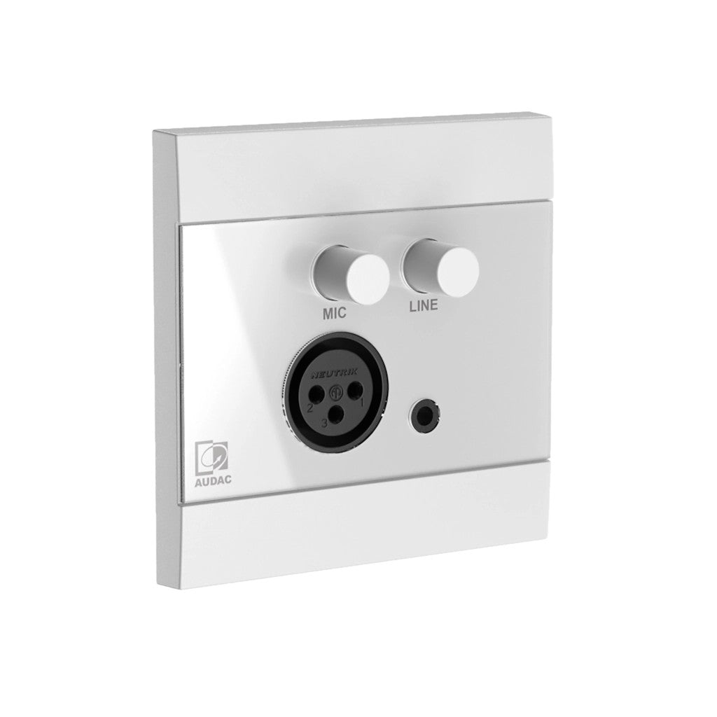 AUDAC WP210 Mic/Line wall panel for MTX matrix – front view
