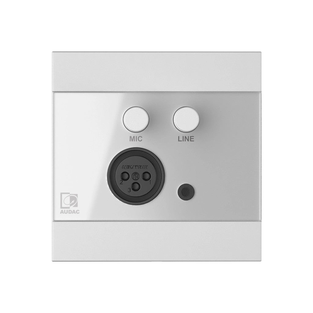 AUDAC WP210 Mic/Line wall panel for MTX matrix – front view
