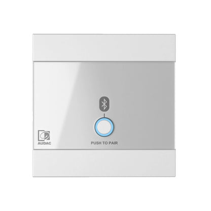 AUDAC WP220 Bluetooth wall panel for MTX matrix – front view, illuminated
