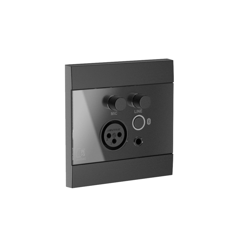 AUDAC WP225 Bluetooth, Microphone and Line input wall panel for MTX matrix – front view
