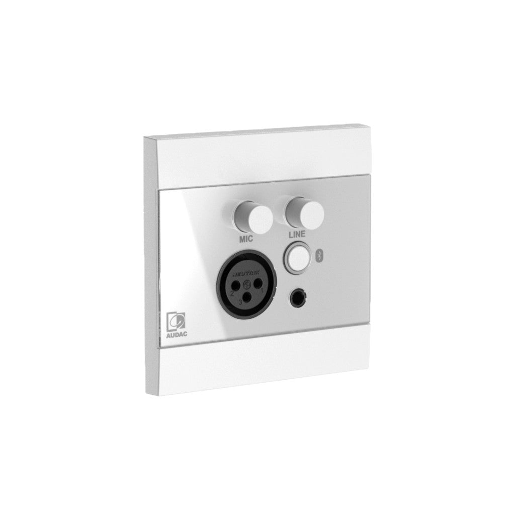 AUDAC WP225 Bluetooth, Microphone and Line input wall panel for MTX matrix – front view